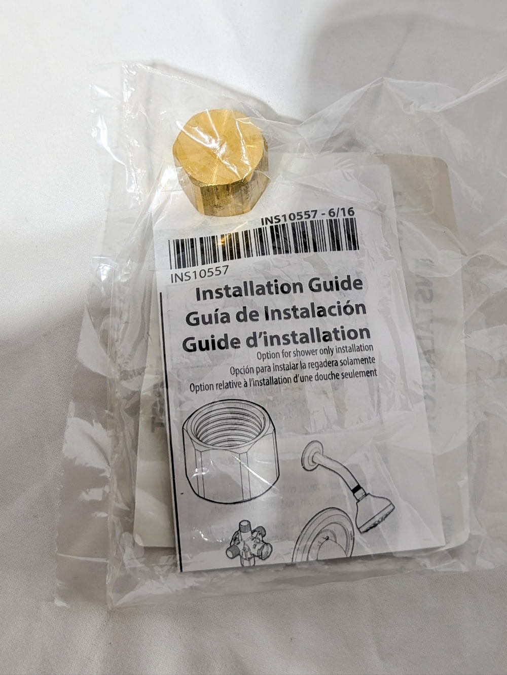Moen Shower-Only Valve Port Plug – Brass Cap, INS10557